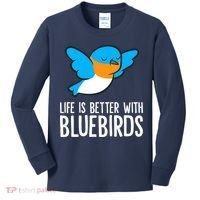 Life Is Better With Bluebirds Premium Kids Long Sleeve Shirt thumb 0
