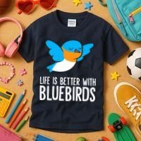 Life Is Better With Bluebirds Premium Kids T-Shirt thumb 3