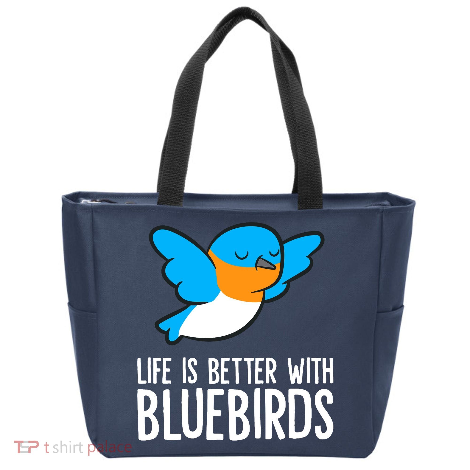 Life Is Better With Bluebirds Premium Tote Bag