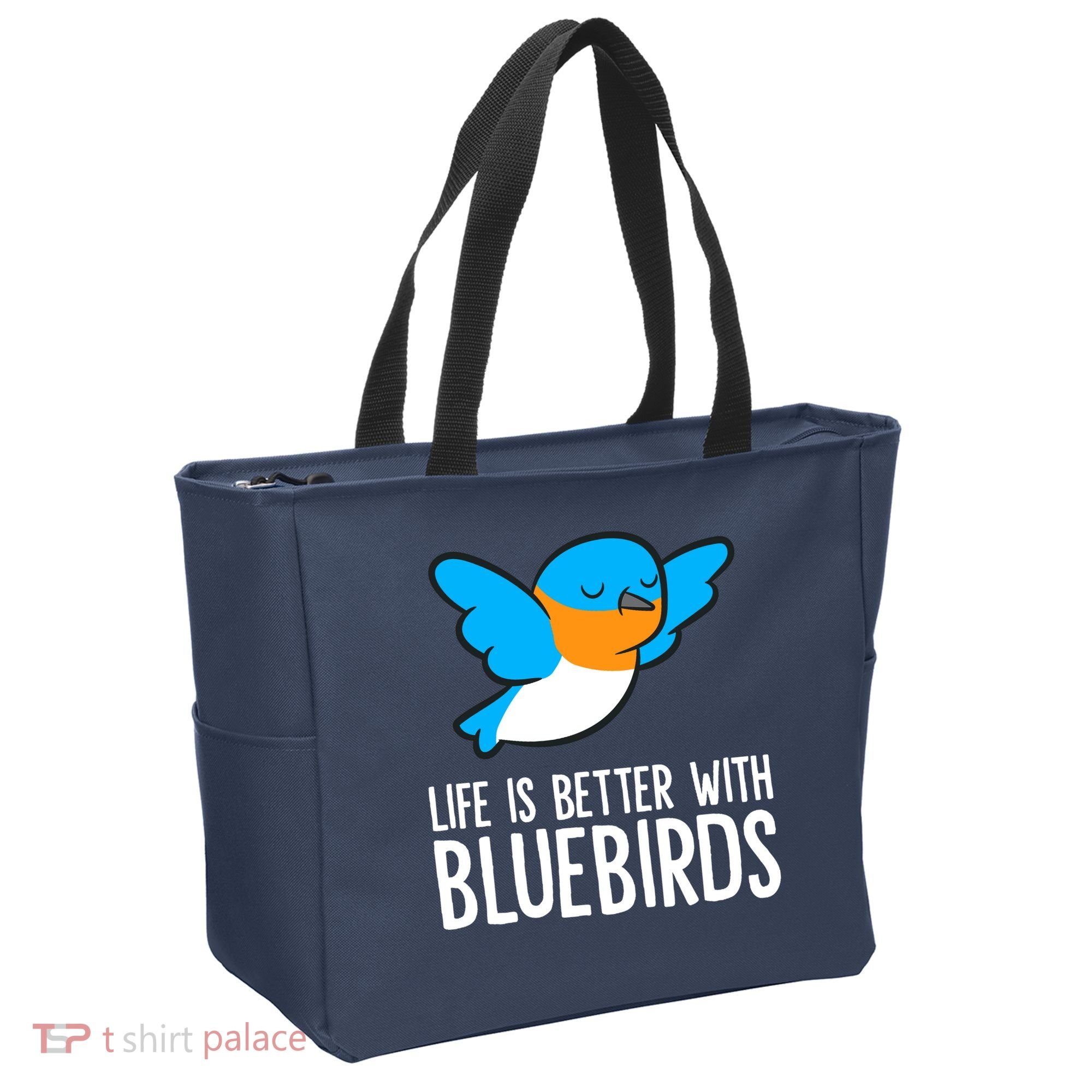 Life Is Better With Bluebirds Premium Tote Bag