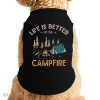 Life Is Better At The Campfire Funny Camper Camp Camping Doggie Tank thumb 0
