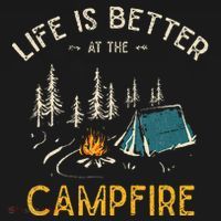 Life Is Better At The Campfire Funny Camper Camp Camping Doggie Tank thumb 4