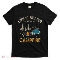 Life Is Better At The Campfire Funny Camper Camp Camping T-Shirt thumb 0