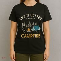 Life Is Better At The Campfire Funny Camper Camp Camping T-Shirt thumb 4