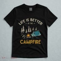 Life Is Better At The Campfire Funny Camper Camp Camping T-Shirt thumb 5