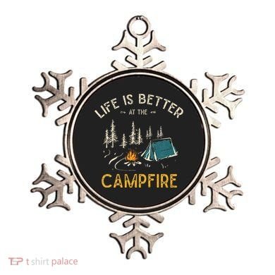 Life Is Better At The Campfire Funny Camper Camp Camping Ornament