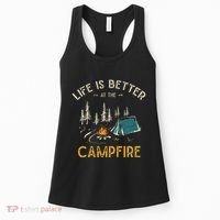 Life Is Better At The Campfire Funny Camper Camp Camping Women's Tank Top thumb 0