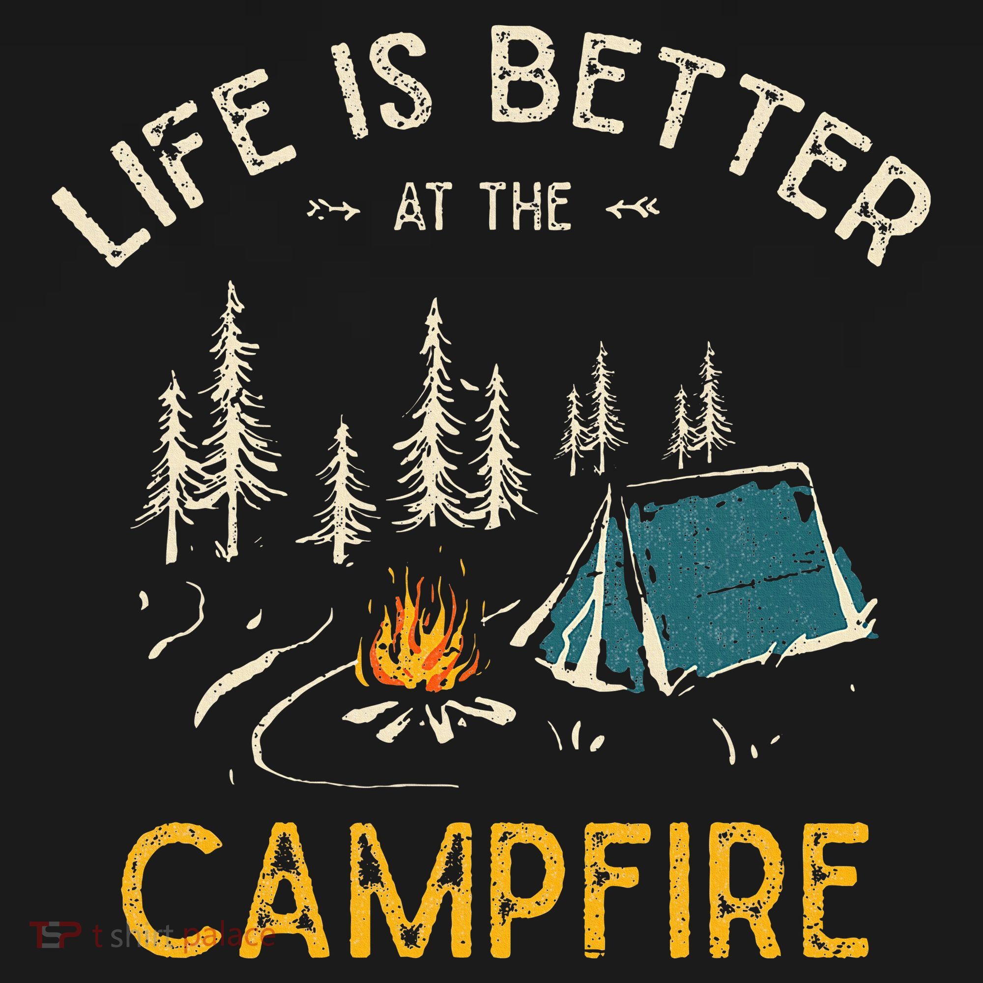 Life Is Better At The Campfire Funny Camper Camp Camping Kids Sweatshirt