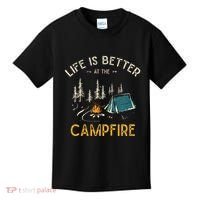 Life Is Better At The Campfire Funny Camper Camp Camping Kids T-Shirt thumb 0