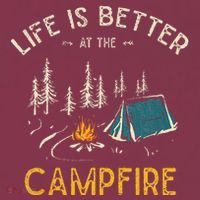 Life Is Better At The Campfire Funny Camper Camp Camping 16oz Travel Tumbler thumb 2