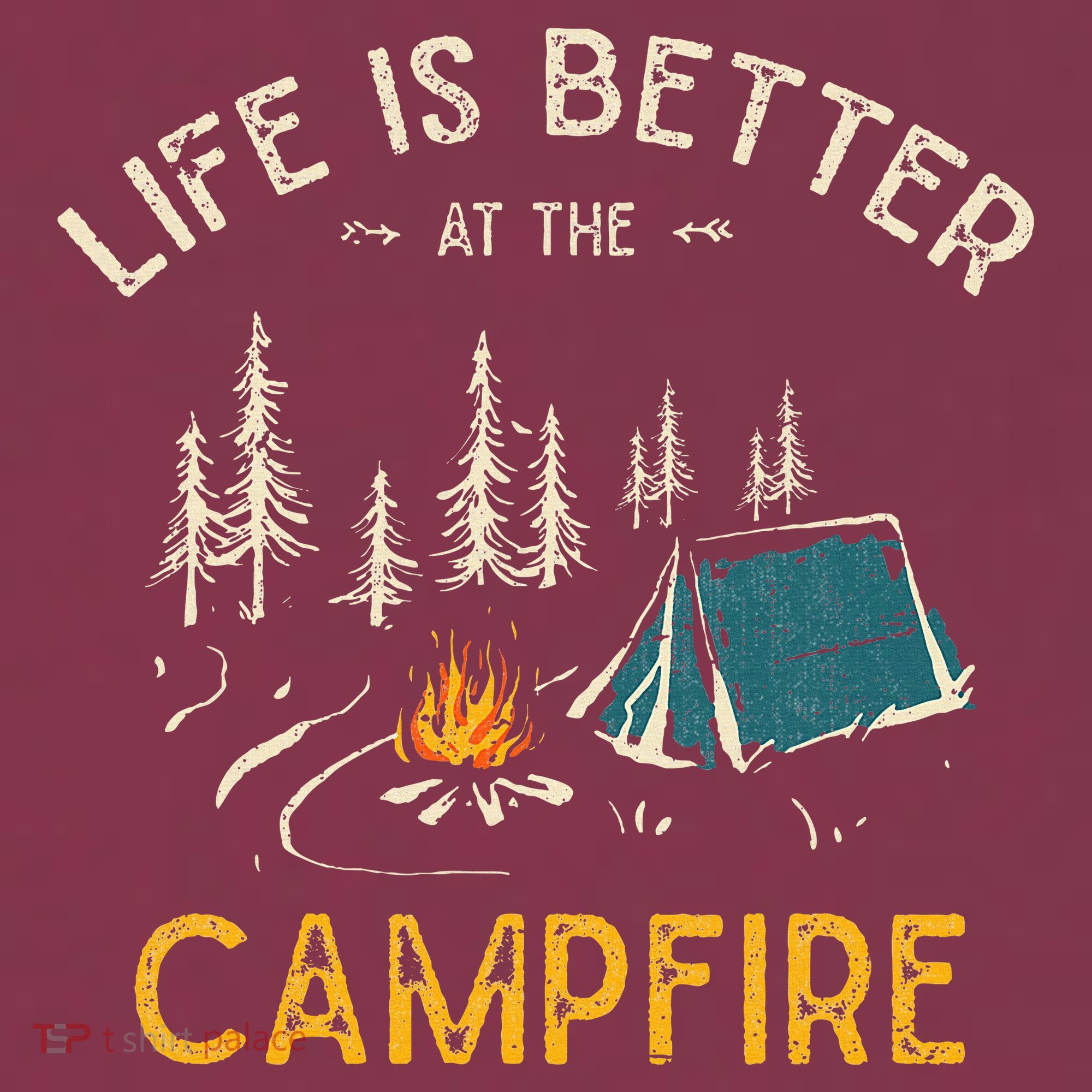 Life Is Better At The Campfire Funny Camper Camp Camping 16oz Travel Tumbler