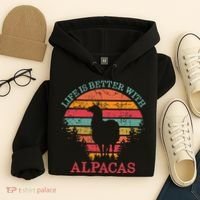Life Is Better With Alpacas Gift For Alpaca Moms Hoodie thumb 4