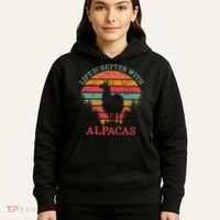 Life Is Better With Alpacas Gift For Alpaca Moms Hoodie thumb 5