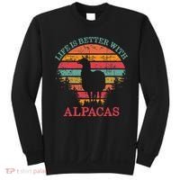 Life Is Better With Alpacas Gift For Alpaca Moms Sweatshirt thumb 0