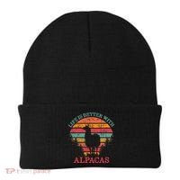 Life Is Better With Alpacas Gift For Alpaca Moms Beanie thumb 0