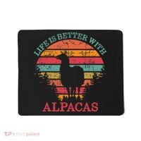 Life Is Better With Alpacas Gift For Alpaca Moms Mousepad thumb 0