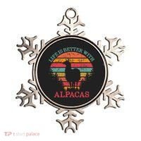 Life Is Better With Alpacas Gift For Alpaca Moms Ornament thumb 0