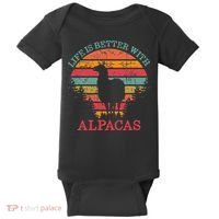 Life Is Better With Alpacas Gift For Alpaca Moms Baby Bodysuit thumb 0