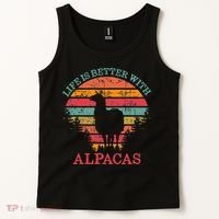 Life Is Better With Alpacas Gift For Alpaca Moms Tank Top thumb 2