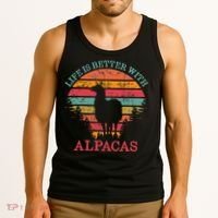 Life Is Better With Alpacas Gift For Alpaca Moms Tank Top thumb 3