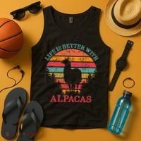Life Is Better With Alpacas Gift For Alpaca Moms Tank Top thumb 4