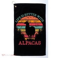 Life Is Better With Alpacas Gift For Alpaca Moms Golf Towel thumb 0