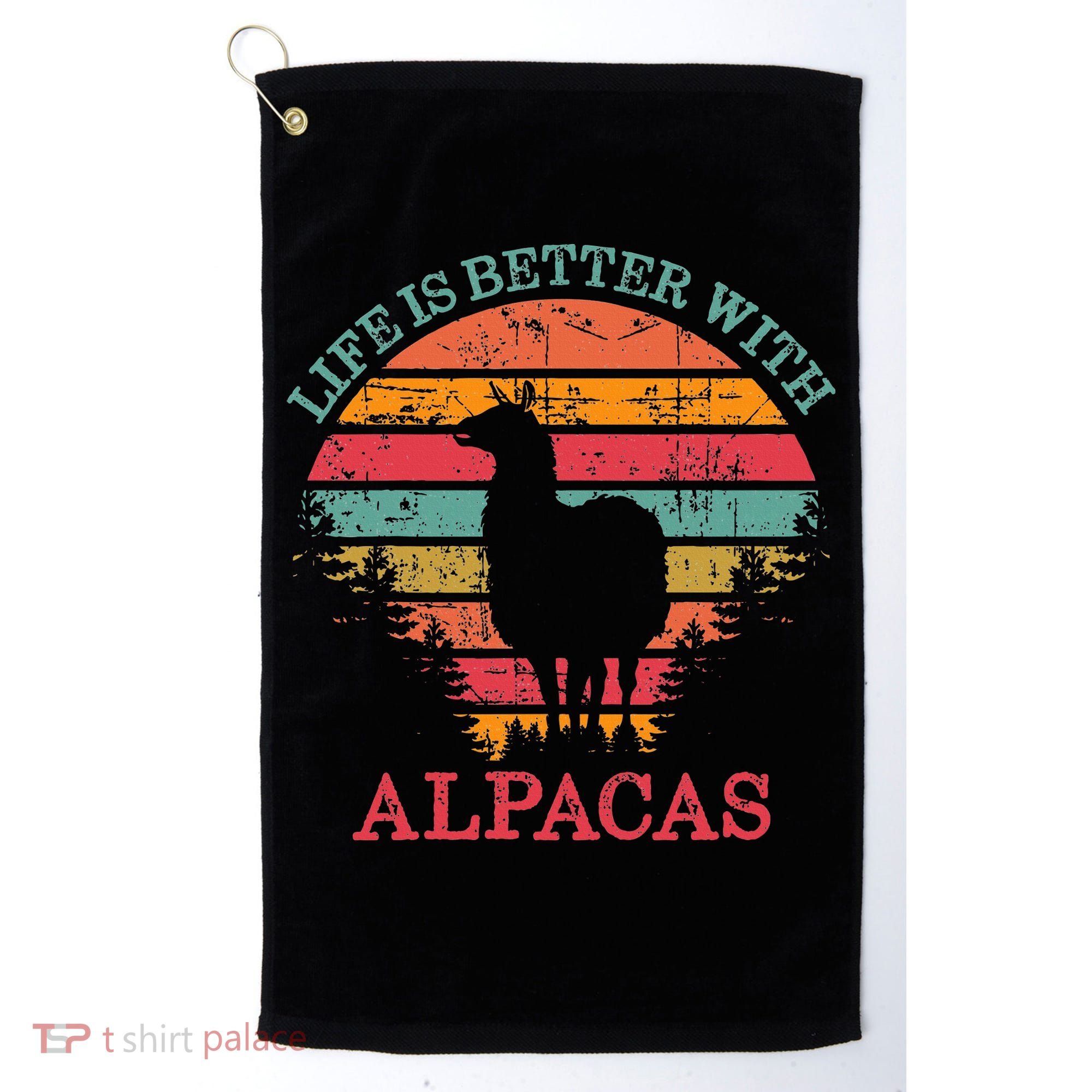 Life Is Better With Alpacas Gift For Alpaca Moms Golf Towel