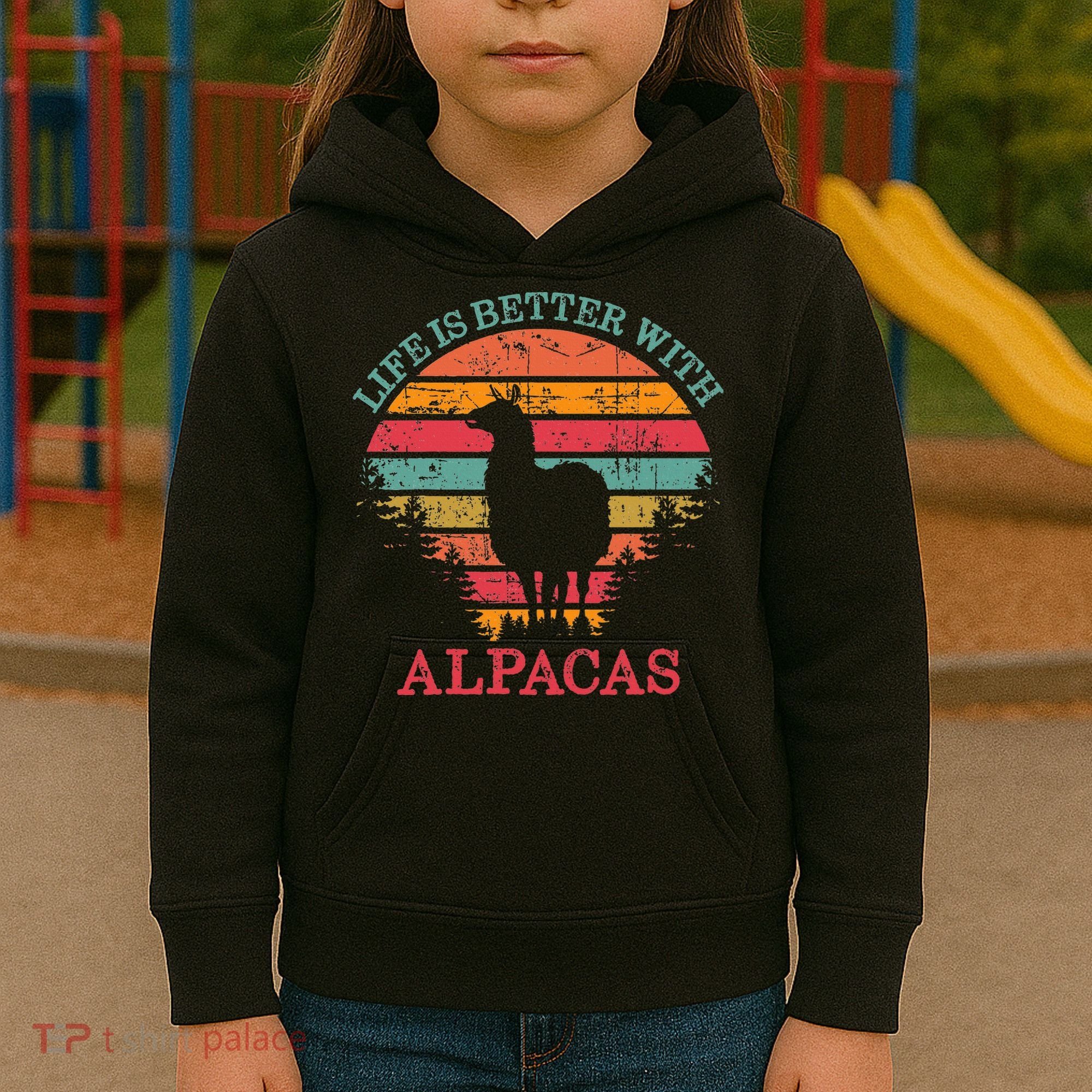 Life Is Better With Alpacas Gift For Alpaca Moms Kids Hoodie