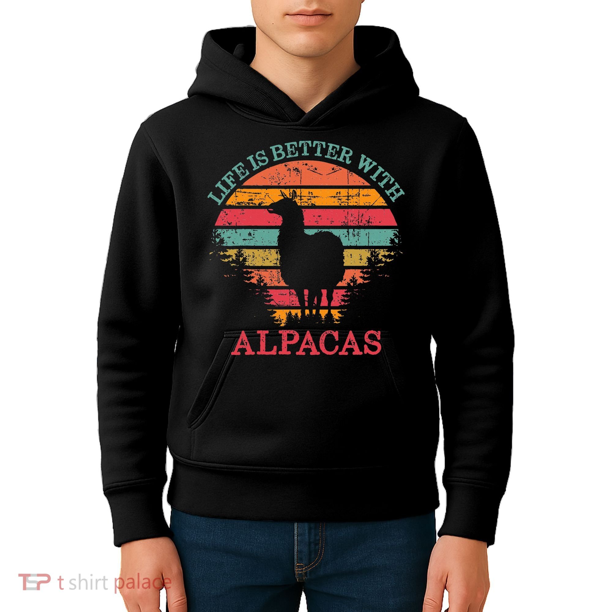 Life Is Better With Alpacas Gift For Alpaca Moms Kids Hoodie