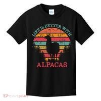 Life Is Better With Alpacas Gift For Alpaca Moms Kids T-Shirt thumb 0