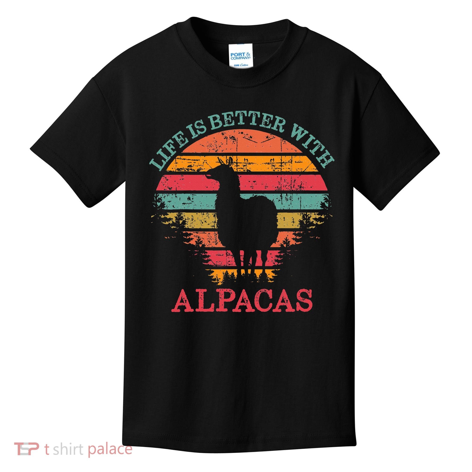 Life Is Better With Alpacas Gift For Alpaca Moms Kids T-Shirt
