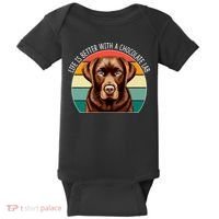 Life Is Better With A Chocolate Lab Baby Bodysuit thumb 0