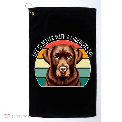 Life Is Better With A Chocolate Lab Golf Towel
