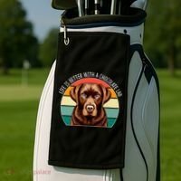 Life Is Better With A Chocolate Lab Golf Towel thumb 2
