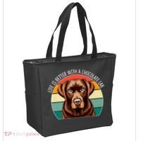 Life Is Better With A Chocolate Lab Tote Bag thumb 2