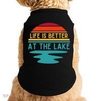 Life Is Better At The Lake Life Bum Lake Lover Pontoon Gift Doggie Tank thumb 0