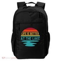 Life Is Better At The Lake Life Bum Lake Lover Pontoon Gift Backpack thumb 0