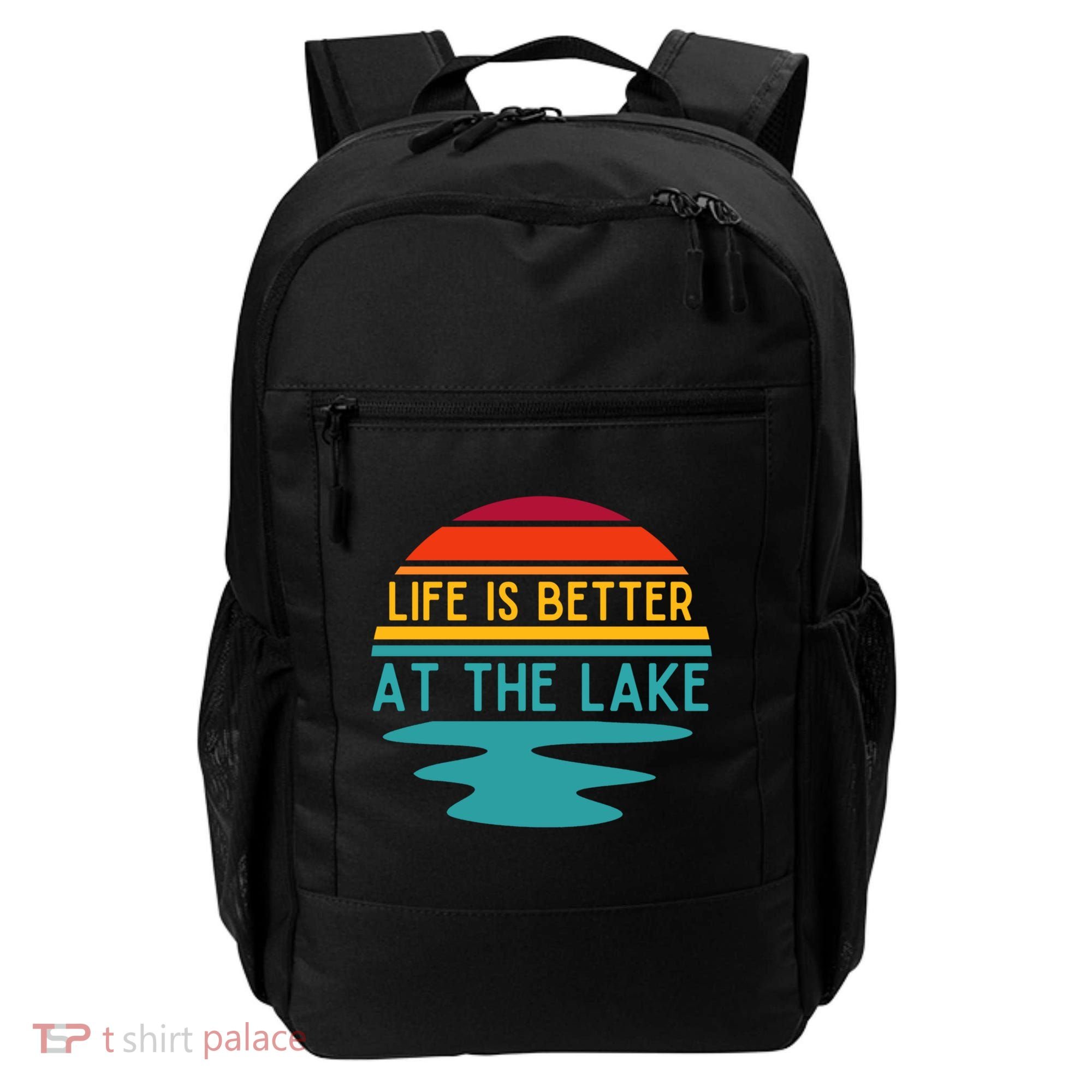 Life Is Better At The Lake Life Bum Lake Lover Pontoon Gift Backpack