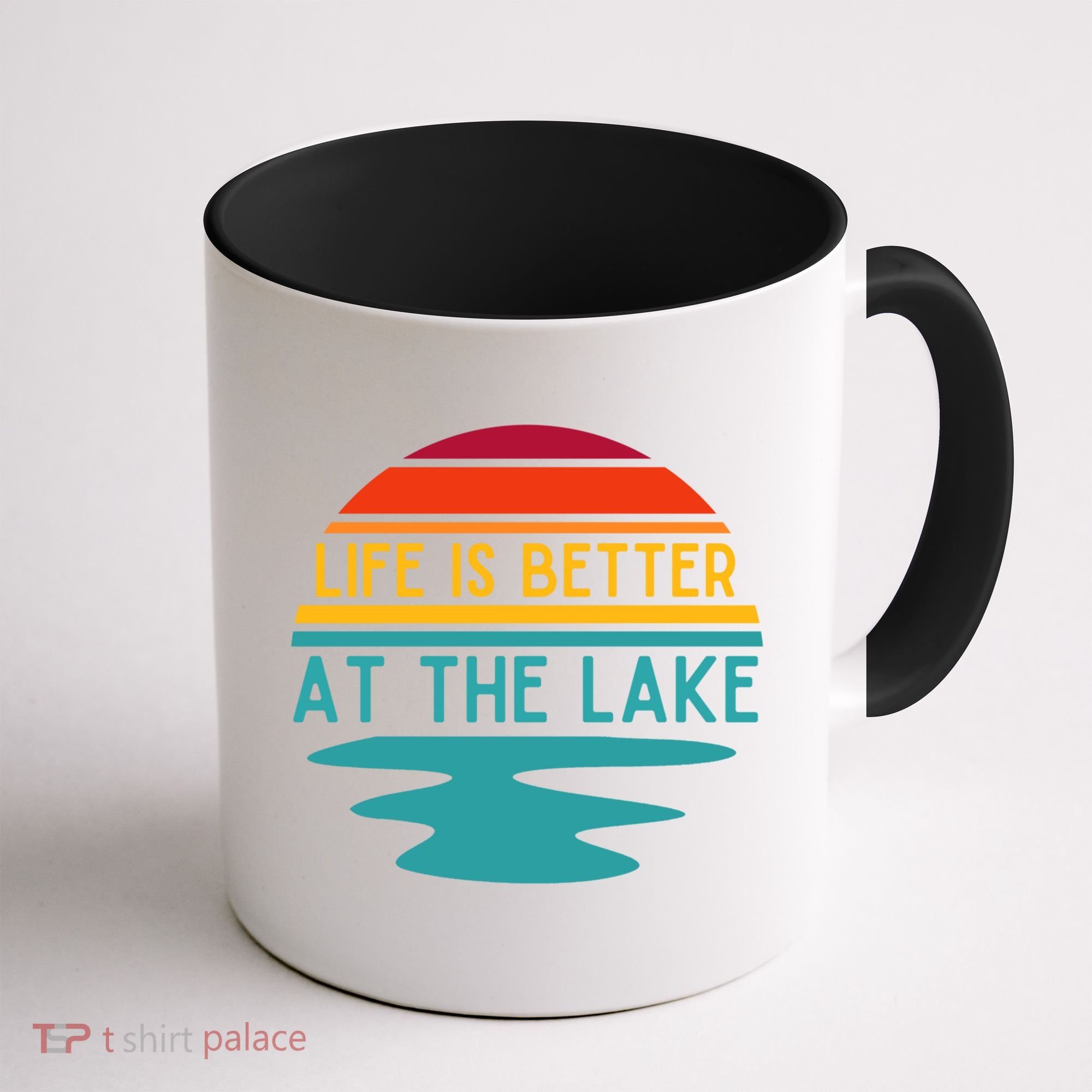Life Is Better At The Lake Life Bum Lake Lover Pontoon Gift Coffee Mug
