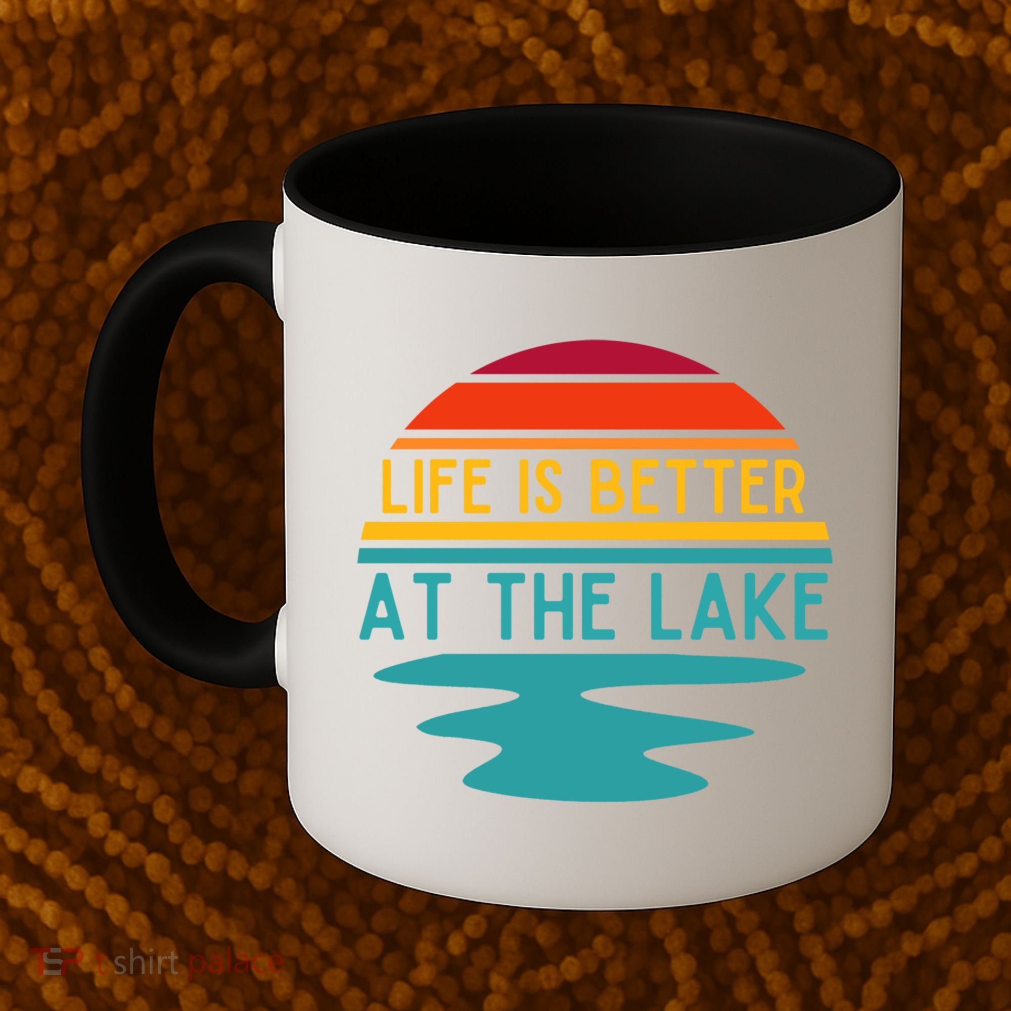 Life Is Better At The Lake Life Bum Lake Lover Pontoon Gift Coffee Mug