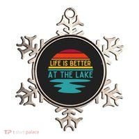 Life Is Better At The Lake Life Bum Lake Lover Pontoon Gift Ornament thumb 0