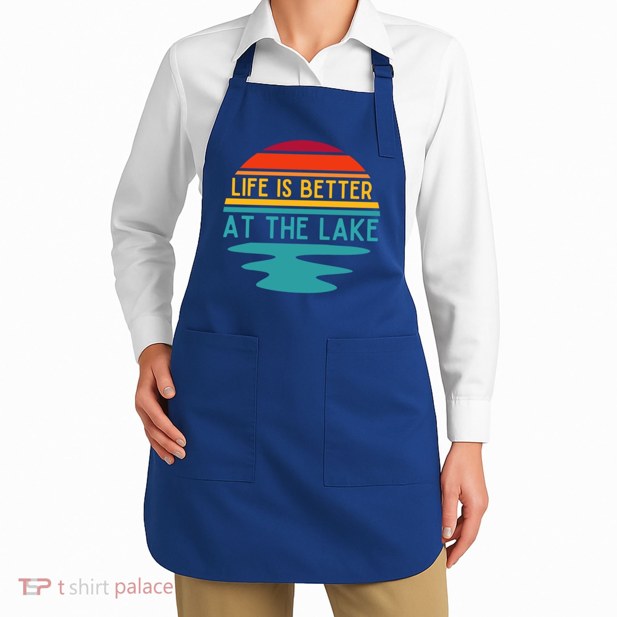 Life Is Better At The Lake Life Bum Lake Lover Pontoon Gift Apron