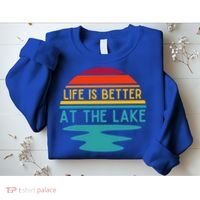 Life Is Better At The Lake Life Bum Lake Lover Pontoon Gift Sweatshirt thumb 2