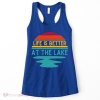 Life Is Better At The Lake Life Bum Lake Lover Pontoon Gift Women's Tank Top thumb 0