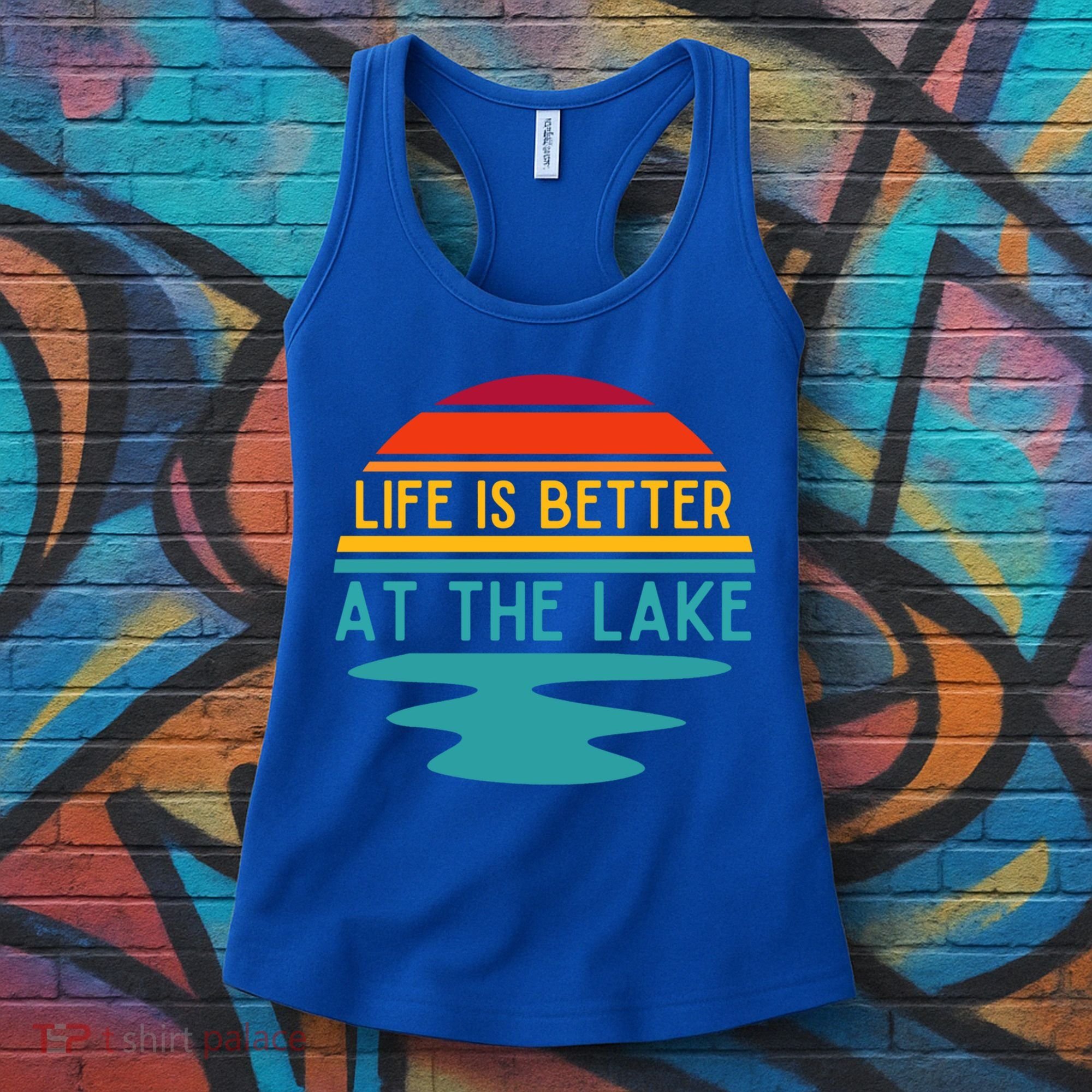Life Is Better At The Lake Life Bum Lake Lover Pontoon Gift Women's Tank Top