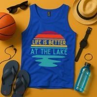 Life Is Better At The Lake Life Bum Lake Lover Pontoon Gift Tank Top thumb 4