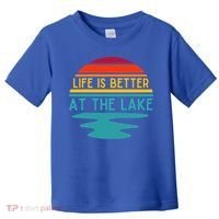 Life Is Better At The Lake Life Bum Lake Lover Pontoon Gift Toddler T-Shirt thumb 0