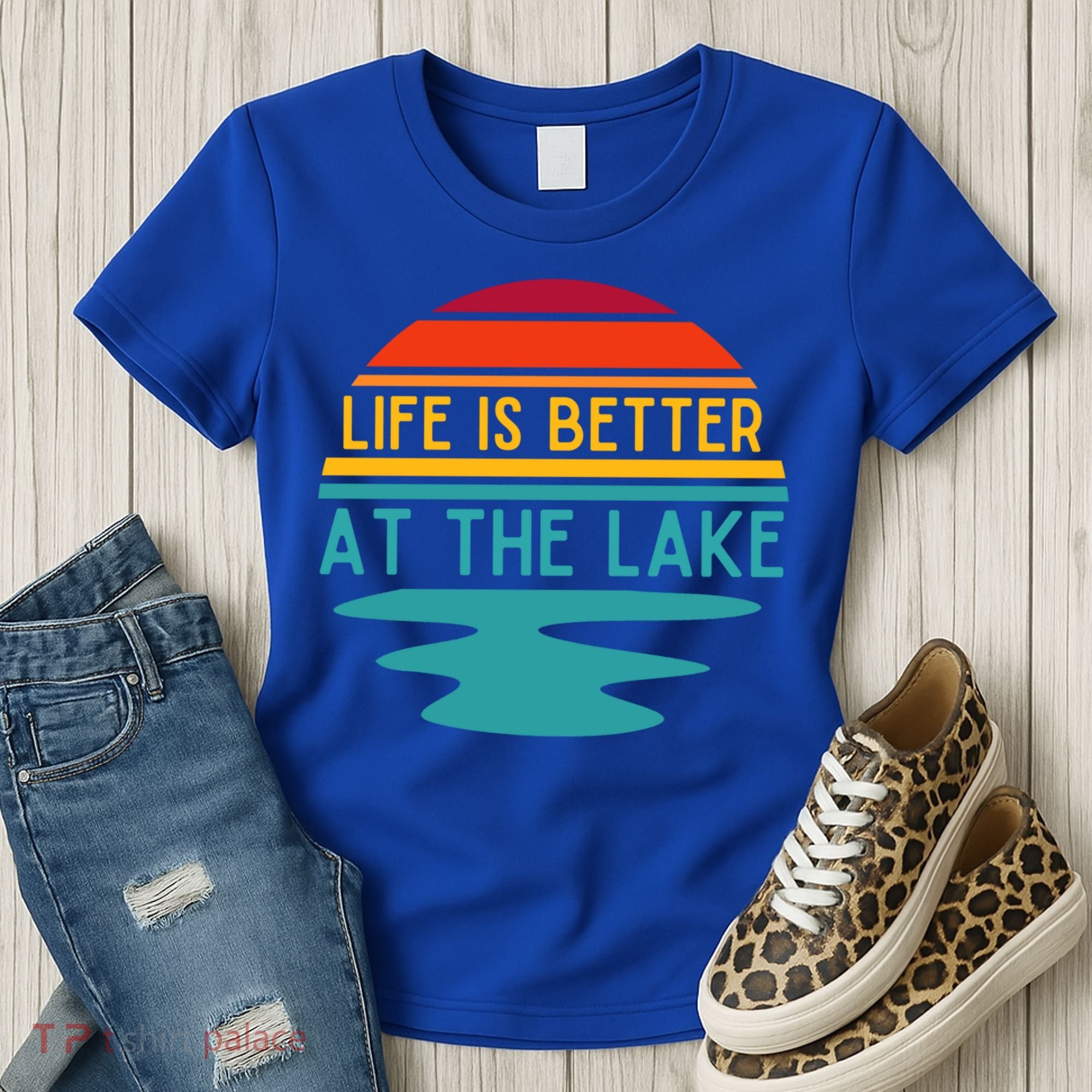 Life Is Better At The Lake Life Bum Lake Lover Pontoon Gift Women's T-Shirt