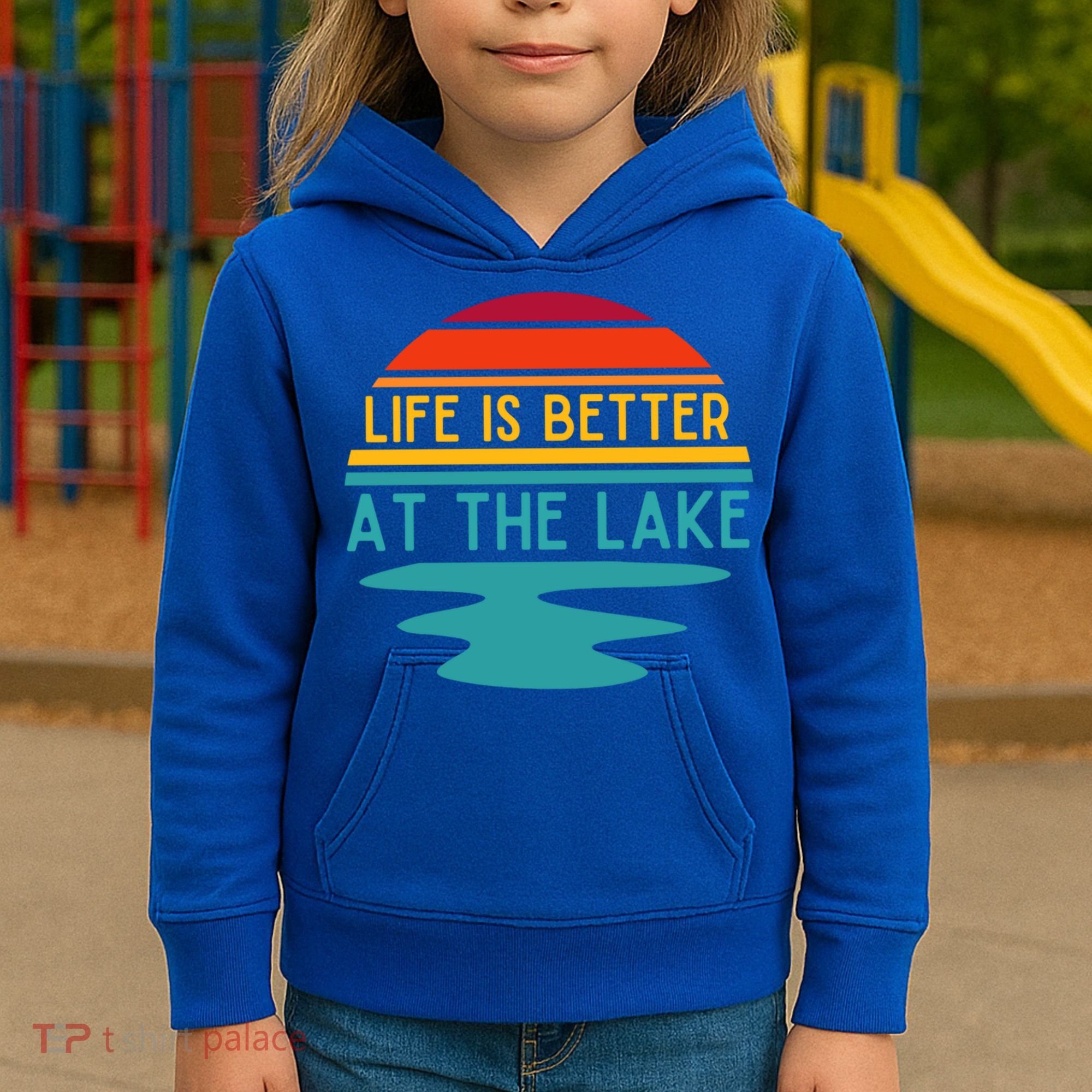 Life Is Better At The Lake Life Bum Lake Lover Pontoon Gift Kids Hoodie