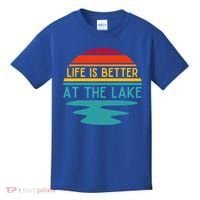 Life Is Better At The Lake Life Bum Lake Lover Pontoon Gift Kids T-Shirt thumb 0